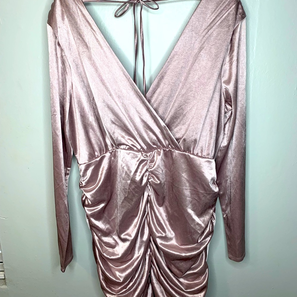 Plus size silk dress